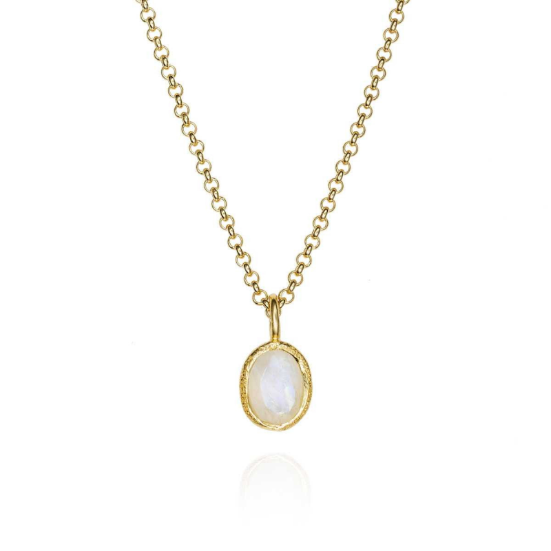 Jorge Revilla Hanger, zilver verguld met Maansteen (geb.maand juni) excl. collier!!! - 24961