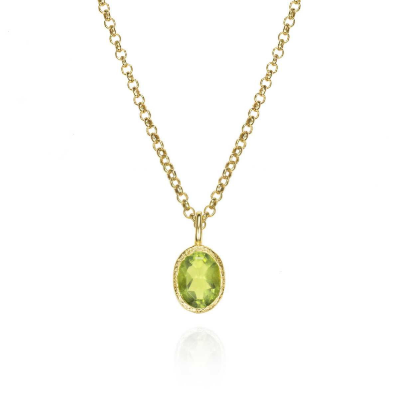 Jorge Revilla Hanger, zilver verguld met Peridot (geb.maand augustus) excl. collier!!! - 24963 Jorge Revilla Hanger, zilver verguld met Peridot (geb.maand augustus) excl. collier!!! - 24963