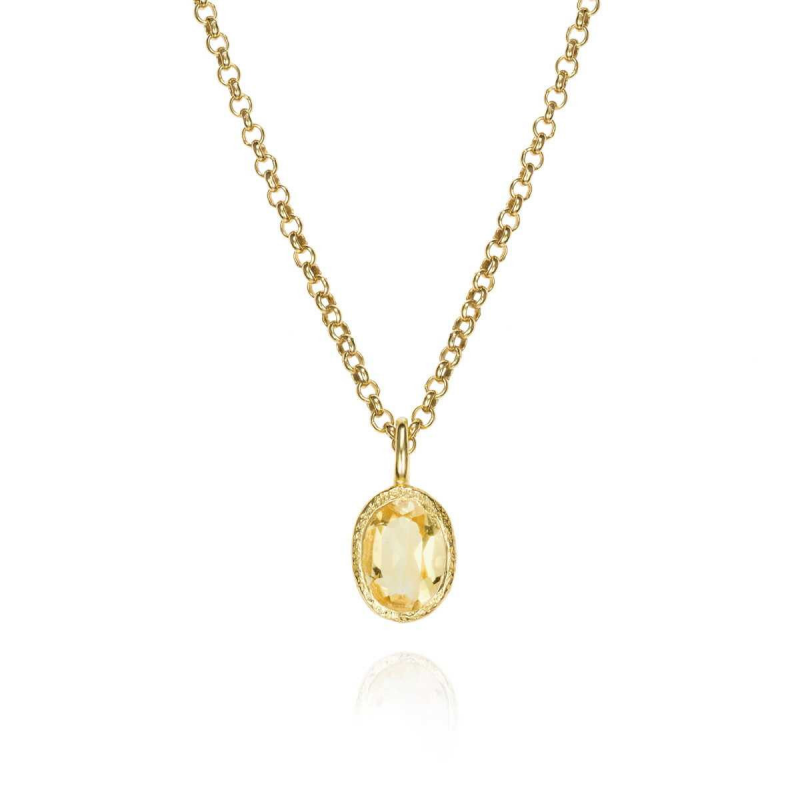 Jorge Revilla Hanger, zilver verguld met Citrien (geb.maand november) excl. collier!!! - 24966