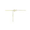 Collier, 14krt.goud twee hartjes (lengte verstelbaar:40-42-44cm.) - 24973