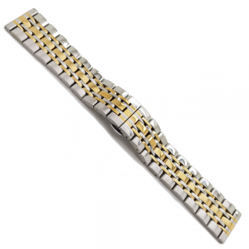 Horlogeband 18mm Stalen Bicolour - 24975