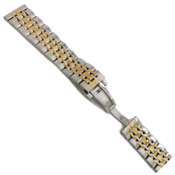 Horlogeband 18mm Stalen Bicolour - 24975