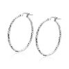 Zinzi Oorringen, Model ZIO2911 rond gediamanteerd (32x2mm.) - 24979 Zinzi Oorringen, Model ZIO2911 rond gediamanteerd (32x2mm.) - 24979