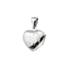 Medaillon, zilver gerhodineerd hart (20mm.) - 24980 Medaillon, zilver gerhodineerd hart (20mm.) - 24980