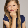 Kinderarmband, 14krt.goud met drie hartjes (lengte verstelbaar: 11-13cm.) - 24997