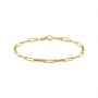 Armband, 9 karaat boxlink 3mm. (lengte: 19cm.) - 25006
