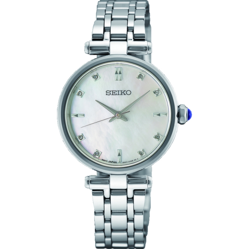 Seiko HGH005P1 Dameshorloge met Diamanten en Parelmoer - 25014 Seiko HGH005P1 Dameshorloge met Diamanten en Parelmoer - 25014