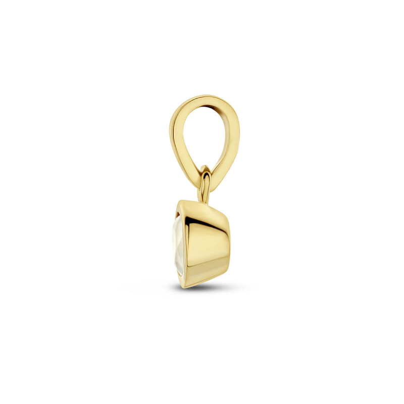 Hanger, 14krt.goud met Maansteen (5x11mm.) - 25020