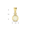 Hanger, 14krt.goud met Maansteen (5x11mm.) - 25020