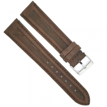 Horlogeband 20mm Bruin Buffelleer - 25027