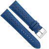 Horlogeband 18mm Blauw Saffiano leer - 25038
