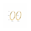 Oorringen, 14krt.goud (20x1,5mm.) - 25097