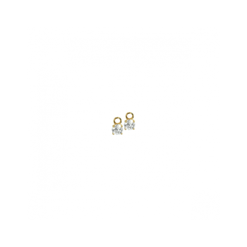 Oorbedels met  zirkonia (3,5mm.) - 24209