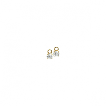 Oorbedels met  zirkonia (3,5mm.) - 24209