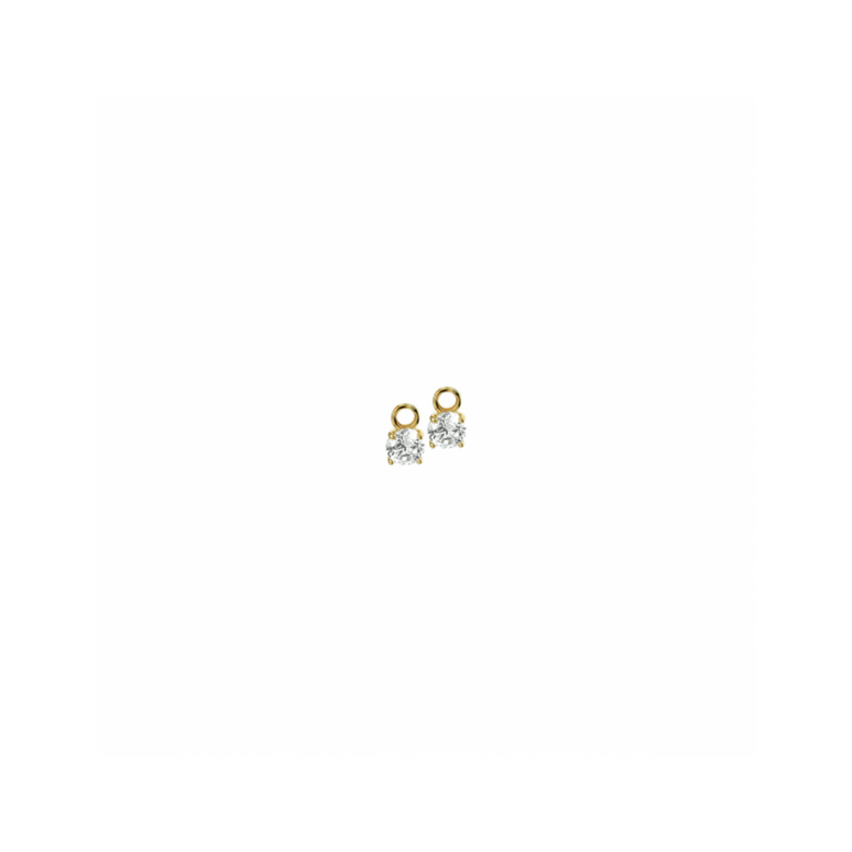 Oorbedels met  zirkonia (3,5mm.) - 24209