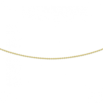 Collier, 14krt.goud ankerschakel 0,8mm. (lengte verstelbaar: 41-45cm.) - 22554