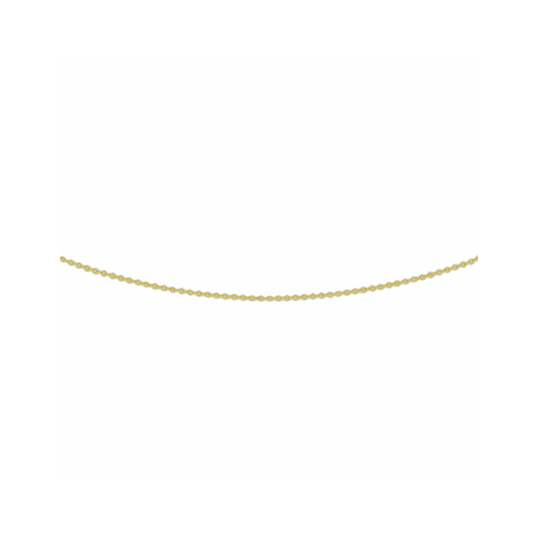 Collier, 14krt.goud ankerschakel 0,8mm. (lengte verstelbaar: 41-45cm.) - 22554