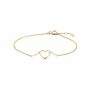 Armband, 14krt.goud met hart (16-18cm.) - 25073