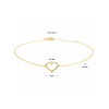 Armband, 14krt.goud met hart (16-18cm.) - 25073 Armband, 14krt.goud met hart (16-18cm.) - 25073