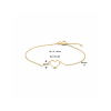 Armband, 14krt.goud met hart (16-18cm.) - 25073 Armband, 14krt.goud met hart (16-18cm.) - 25073