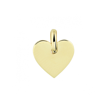 Hanger, 14krt.goud graveerplaatje hart (10mm.) - 24160