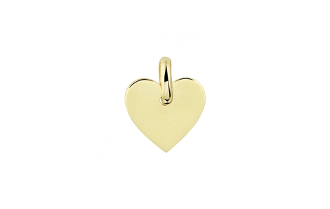 Hanger, 14krt.goud graveerplaatje hart (10mm.) - 24160