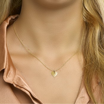 Hanger, 14krt.goud graveerplaatje hart (10mm.) - 24160 Hanger, 14krt.goud graveerplaatje hart (10mm.) - 24160