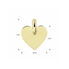 Hanger, 14krt.goud graveerplaatje hart (10mm.) - 24160