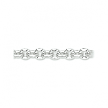 Collier, 14krt.witgoud anker schakel 1,2mm. (lengte: 42cm.) - 24028