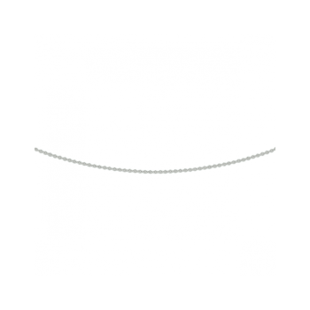 Collier, 14krt.witgoud ankerschakel 0,8mm.(lengte: 41-45cm.) - 22523