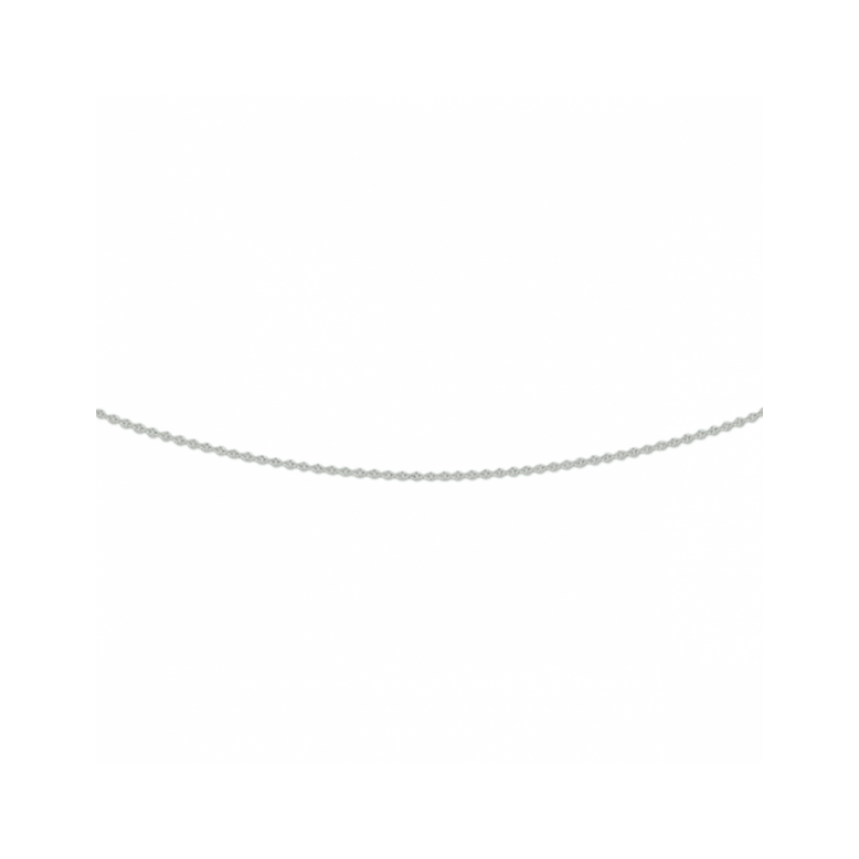 Collier, 14krt.witgoud ankerschakel 0,8mm.(lengte: 41-45cm.) - 22523