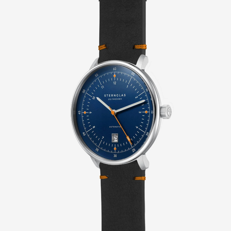Sternglas Hamburg Automatik Edition Küste 2.0 horloge met diepblauwe wijzerplaat