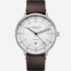 Sternglas Hamburg Automatik horloge met zilverkleurige wijzerplaat en bruine leren band