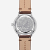 Sternglas Hamburg Automatik horloge met zilverkleurige wijzerplaat en bruine leren band