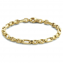 Armband, 14krt.goud ankerschakel (lengte:19 cm.) - 25074