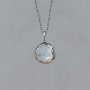 Jeh Jewels Collier, 925 zilver/oxie incl.hanger met maansteen (lengte collier: 50-53cm.) - 25092