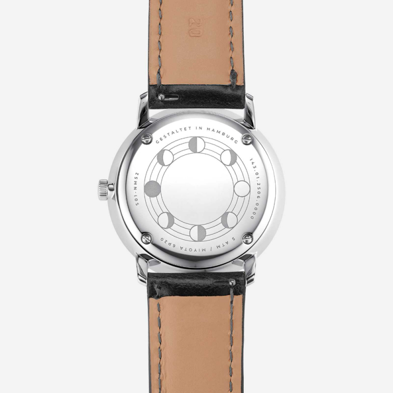 Sternglas Naos Moonphase quartz horloge - S01-NM06-BR02 - 25118 Sternglas Naos Moonphase quartz horloge - S01-NM06-BR02 - 25118