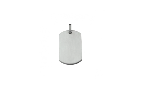 HC Hanger , edelstaal dogtag poli/mat (grootte: 23x39mm.) - 24244