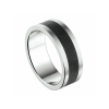Ring, edelstaal/epoxy 8mm.breed (maat 19,75) - 22858