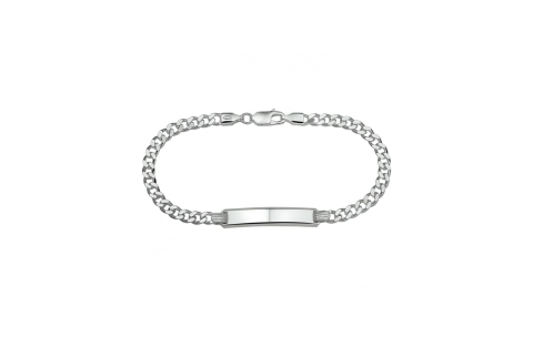 HC Graveerarmband, zilver gourmette (lengte 19cm.) - 24101