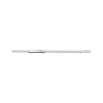 Graveerarmband, zilver gourmette (lengte 19cm.) - 24101