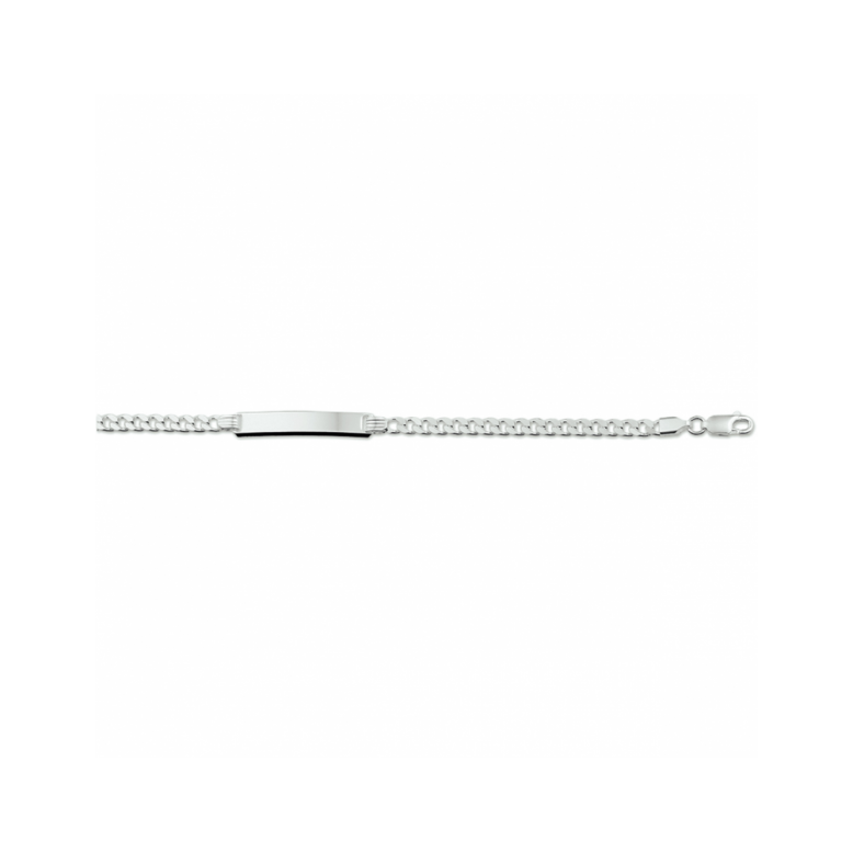 Graveerarmband, zilver gourmette (lengte 19cm.) - 24101