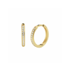 Oorringen, 14kt.goud met zirkonia (14x2mm.) - 24009