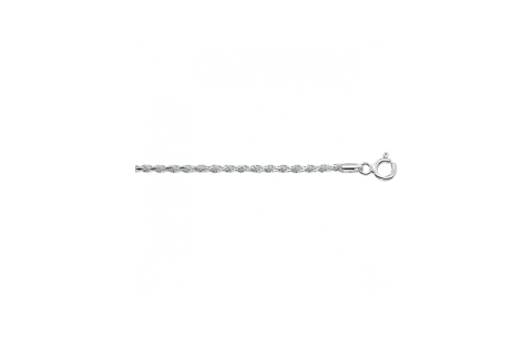 HC Collier, zilver koord gediamanteerd (lengte: 42cm.) - 24026