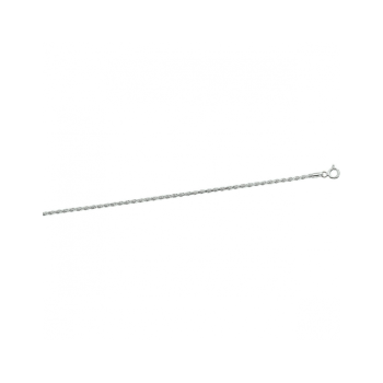 Collier, zilver koord gediamanteerd (lengte: 42cm.) - 24026 Collier, zilver koord gediamanteerd (lengte: 42cm.) - 24026