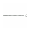 Collier, zilver koord gediamanteerd (lengte: 42cm.) - 24026