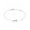 Armband, zilver gerhodineerd hartjes (lengte:16-19cm.) - 22952 Armband, zilver gerhodineerd hartjes (lengte:16-19cm.) - 22952