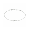 Armband, zilver gerhodineerd hartjes (lengte:16-19cm.) - 22952 Armband, zilver gerhodineerd hartjes (lengte:16-19cm.) - 22952