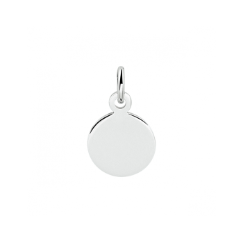 Graveerhanger, zilver gerhodineerd rond (9mm.) - 23324