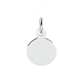 Graveerhanger, zilver gerhodineerd rond (9mm.) - 23324